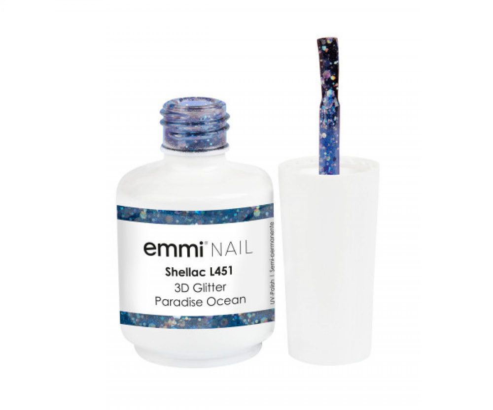 Emmi Shellac UV/LED-Lack 3D Glitter Paradise Ocean -L451-