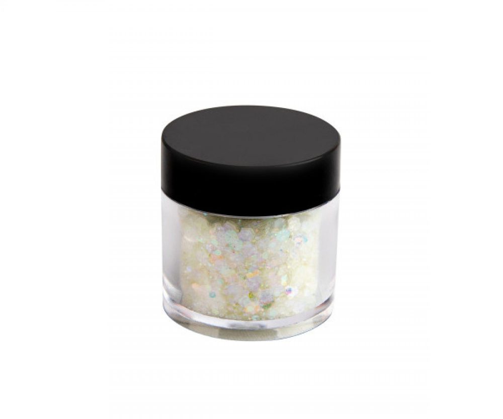 Emmi-Nail Glitterpowder-sequins "Glow" white