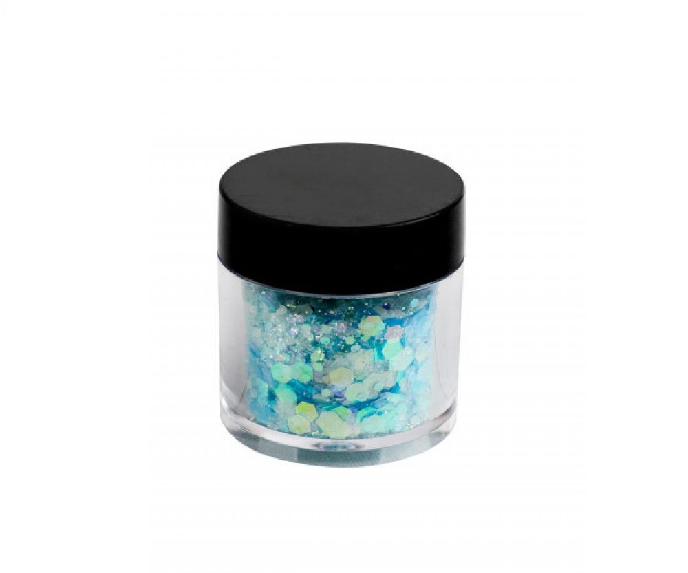 Emmi-Nail Glitterpuder-Pailletten "Glow" blue