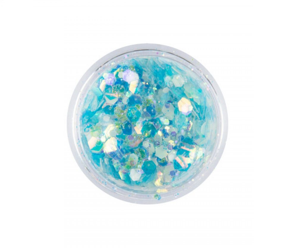 Emmi-Nail Glitterpuder-Pailletten "Glow" blue