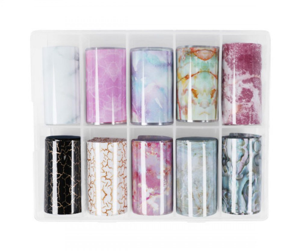 Emmi-Nail Marble Mix Transfer Foils Σετ 10 τεμαχίων