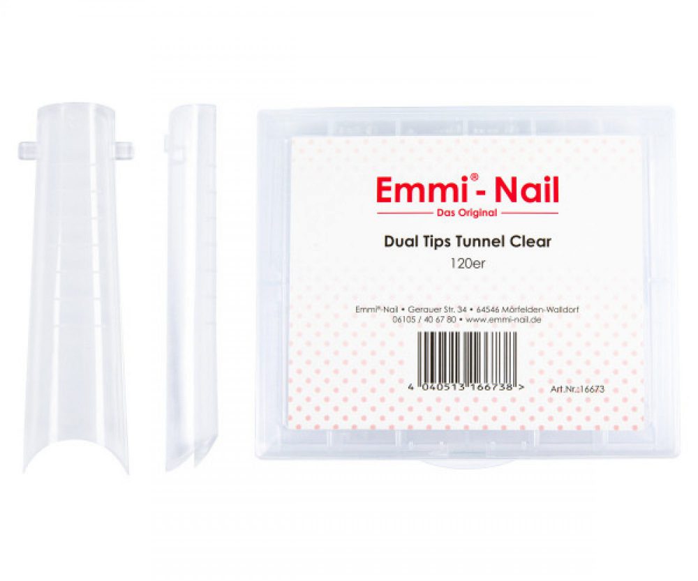 Emmi-Nail Dual Tips Tunnel Clear 120er