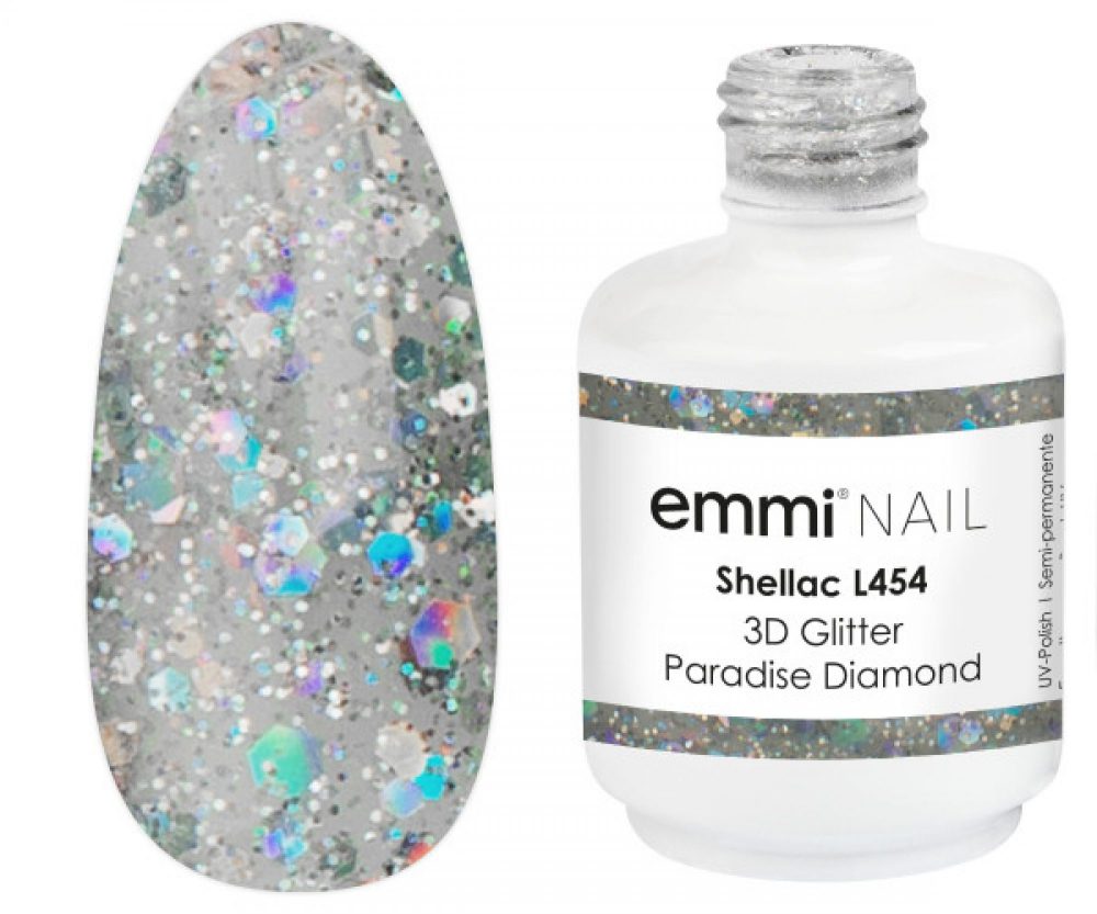 Emmi Shellac UV/LED-Lack 3D Glitter Paradise Diamond -L454-