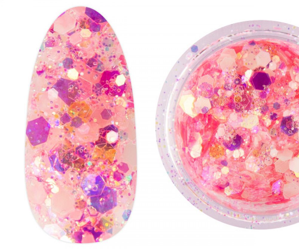 Emmi-Nail Glitterpuder-Pailletten "Glow" pink