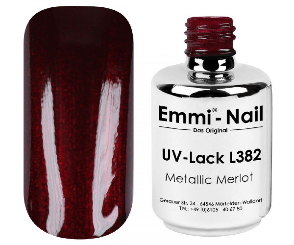 Emmi Shellac UV/LED-Lack Metallic Merlot -L382-