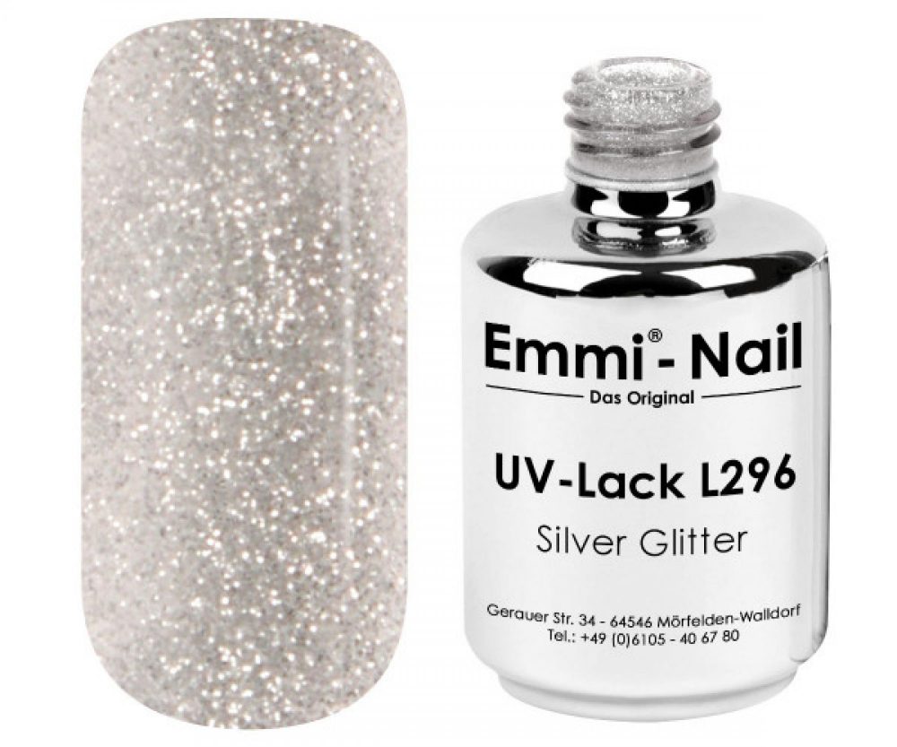 Emmi Shellac UV/LED-Lack Silver Glitter -L296-