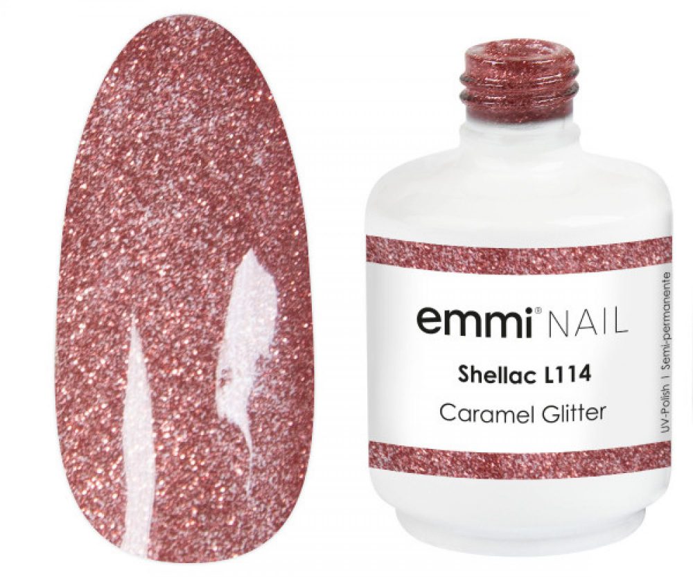 Emmi Shellac UV/LED-Lack Caramel Glitter -L114-