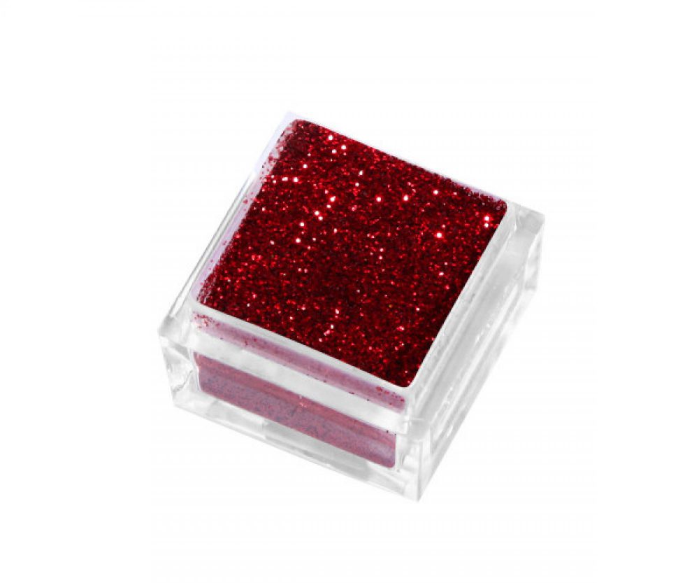 Glitter powder red