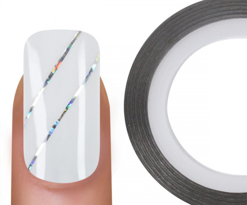 Emmi Nail Stripe Silver Glitter