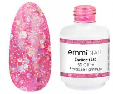 Emmi Nail Emmi Shellac UV/LED-Lack 3D Glitter Paradise Flamingo -L450-